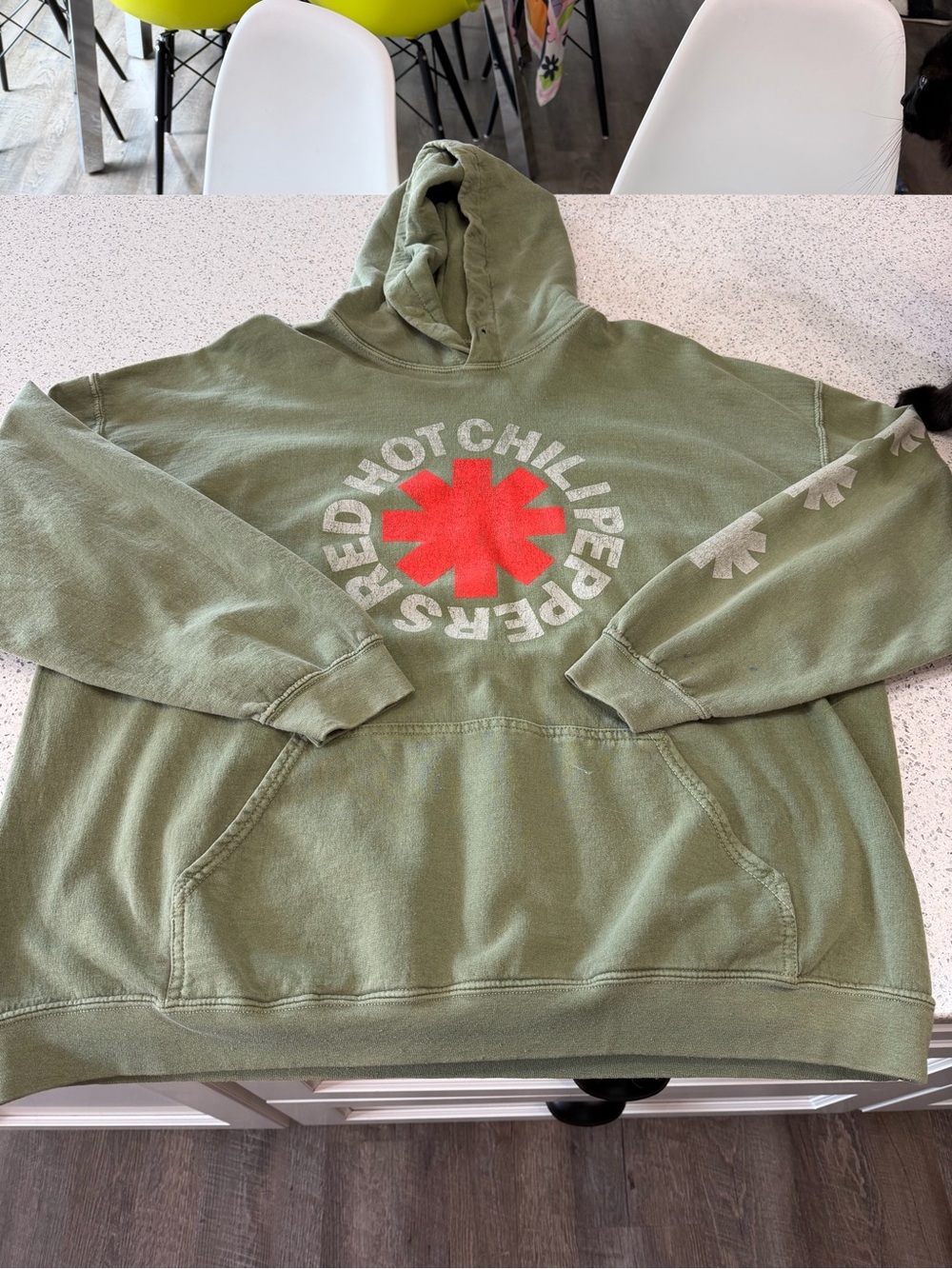 Urban Outfitters Distressed Oversized Red Hot Chili Peppers Graphic Hoodie